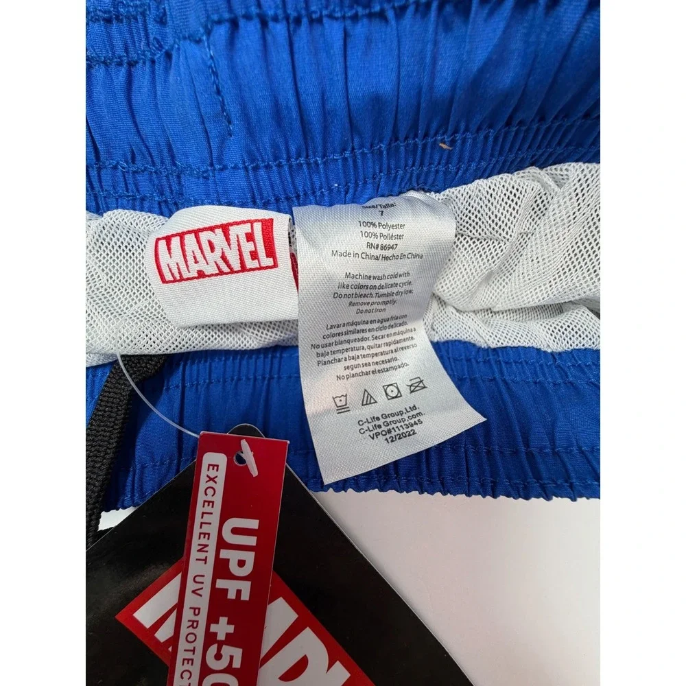 Marvel‎ Avengers Boys Swim Trunk Size 7 New With Tags NWT UV Protection Graphic